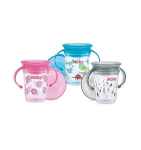 Nuby Wonder cup met handvatten in Tritan 240ml roze 6m+