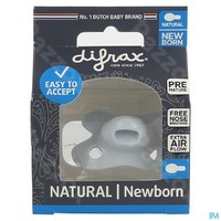 Difrax Naturel Fopspeen Blauw Newborn