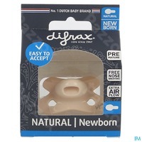 Difrax Naturel Fopspeen Roze Newborn