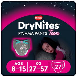 Huggies DryNites Pyjama Pants Girl 8-15 Years (27-57kgs) 3 pakken