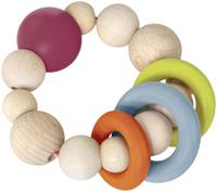 Schmidt Spiele Selecta 61000 - Greifspaß Kugel, Rassel-Greifling, Holz, 9 cm