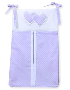 Luierzak Two Hearts Dots/Paars