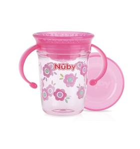 Nuby 360º Wonder Beker Met Handvat 240 ml Roze