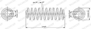 MONROE Federn MONROE OESpectrum SPRINGS SP3982 Fahrwerksfedern,Schraubenfeder HONDA,JAZZ III GE,CITY Stufenheck GM