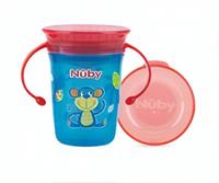 Nuby 360° Trinklerntasse mit Griffen "WONDER CUP", 240 ml, Aqua hellblau