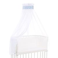 Babybay Himmelstoff azurblau Sterne weiß 200 x 135 cm