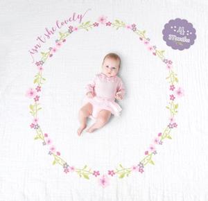 Lulujo Baby's First Year swaddle & cards - Isn't she lovely