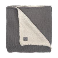 Jollein Bliss Knit Teddy Wiegdeken Storm Grey 75 x 100 cm