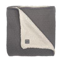 Decke Teddy, 100 x 150 cm, Bliss knit storm grey grau