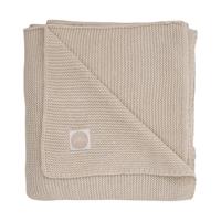 Decke, 75 x 100 cm, Basic knit nougat beige
