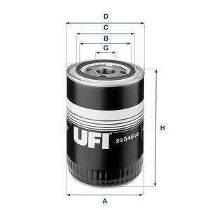 UFI Ölfilter 23.546.00 Motorölfilter,Wechselfilter