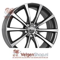 Brock B32 Himalaya grey full polished 8.5x18 5x115 ET38
