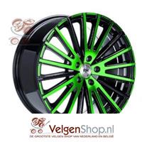 Rh Alurad WM FLOWFORMING COLOR POL GREEN 5X114 ET45 HB72.6 ALLOYWHEEL 8X17