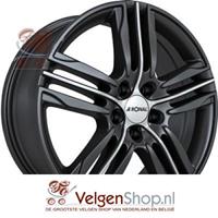 Ronal R57 Mattschwarz frontkopiert 7.5x17 5x120 ET35