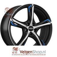 Ronal R62 blue Jetblack matt frontkopiert 7.5x17 5x100 ET42