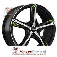 Ronal R62 green Jetblack matt frontkopiert 7.5x17 5x112 ET38