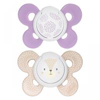 Chicco Physio Comfort Silikon Schnuller 2 Stück Flieder Beige 6-16m