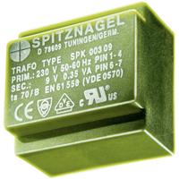 SPK 0041515 Printtransformator 1 x 230 V 2 x 15 V/AC 0.45 VA 15 mA