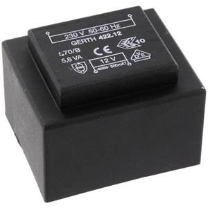 gerth PTB420901 Printtransformator 1 x 230 V 1 x 9 V/AC 5.60 VA 622 mA