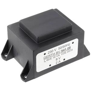 gerth PTA543602 Printtransformator 1 x 230 V 2 x 18 V/AC 16 VA 444 mA