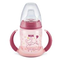 NUK Trinklernflasche First Choice+ Glow in the Dark Girl, 150ml in rosa