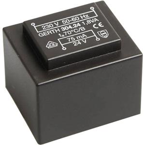 gerth PT301501 Printtransformator 1 x 230 V 1 x 15 V/AC 1.80 VA 120 mA