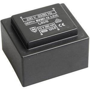 gerth PTG380601 Printtransformator 1 x 230 V 1 x 6 V/AC 3.60 VA 600 mA
