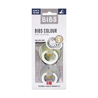 BiBs Retro Fopspeen Glow Sage / Cloud 0-6 Mnd 2 Stuks