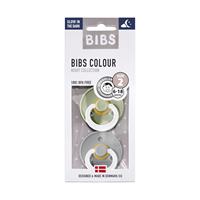 BiBs Retro Fopspeen Glow Sage / Cloud 6-18 Mnd(2 Stuks)