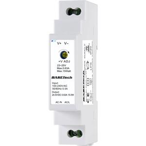 basetech PSDS-15-24-2 DIN-rail netvoeding 24 V 0.63 A 15 W 1 x