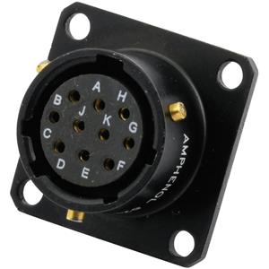 Amphenol 62IN 12E 14 19S 624 Ronde connector Bus, inbouw Totaal aantal polen: 19 Serie (ronde connectors): 62IN 1 stuk(s)