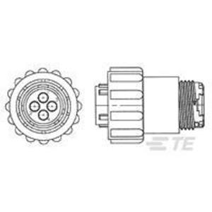 teconnectivity TE Connectivity 796274-1 Ronde stekker Stekker, inbouw Serie (ronde connectors): CPC Totaal aantal polen: 16 1 stuk(s)