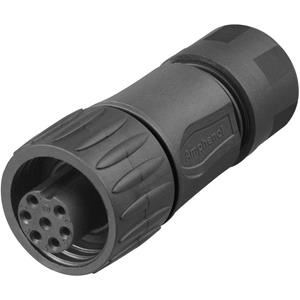 Amphenol C016 10D006 010 12 Ronde connector Koppeling, recht Totaal aantal polen: 6 + PE Serie (ronde connectors): C016 1 stuk(s)