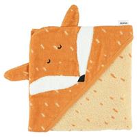 Speelgoed de Betuwe Trixie badcape Mr. Fox 75 x 75 cm biologisch katoen oranje