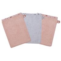 WOERNER WÖRNER SÜDFROTTIER Waschhandschuh Lamas rosa 3er Pack