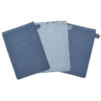 WÖRNER SÜDFROTTIER Washandje blauw 3 pack