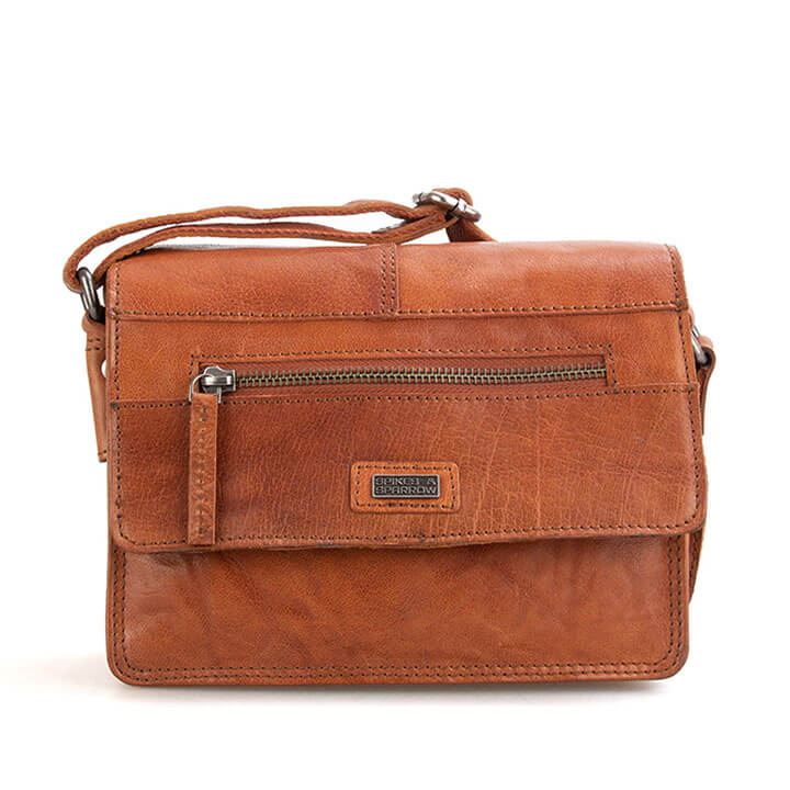 spikes&sparrow Spikes & Sparrow Crossbody Schoudertas met Overslag Brandy