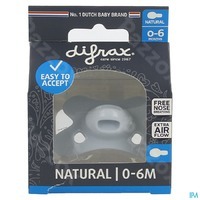 Difrax Fopspeen Natural 0-6 Maanden - Pure Ice