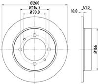 Hella Pagid GmbH Remschijf Gecoat 54024PRO 8DD355105471