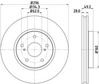 Hella Pagid GmbH Remschijf 8DD355115191
