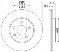 Hella Pagid GmbH Remschijf 8DD355128281
