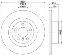 Hella Pagid GmbH Remschijf 8DD355129811