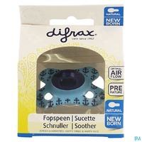 Difrax Fopspeen Natural -2/+2 Blue