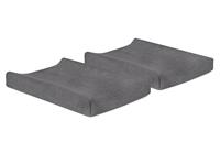 Jollein Bezug Wickelauflage, 50 x 70 cm, Storm grey 2er Set grau  Kinder