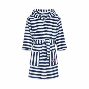 Playshoes Fleece-Bademantel Streifen maritim