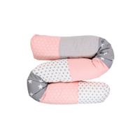Baby-bedslang roze grijs 160 cm