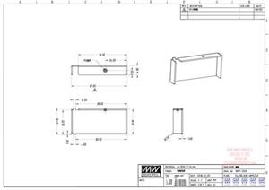 BLANK-NMS240 MEANWELL accessoires voor modulaire netvoedingen