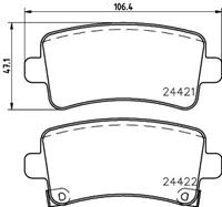 Hella Pagid GmbH Remblokkenset, Schijfrem 8db 8DB355037651