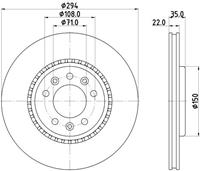 Hella Pagid GmbH Remschijf 8DD355125401
