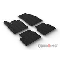 GledRing Rubbermatten voor passend voor Volkswagen ID.3 2020- (T profiel 4-delig + montageclips) GL0656